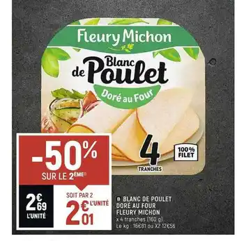 Spar Blanc de poulet doré au four fleury michon offre