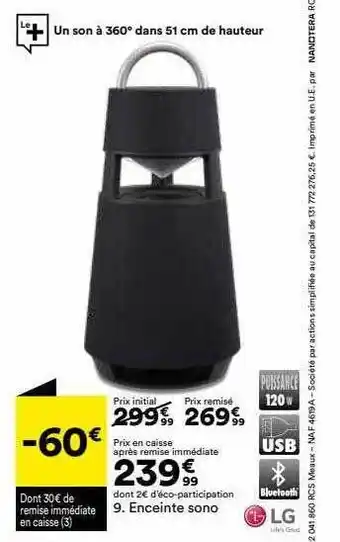BUT Enceinte sono lg offre
