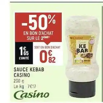 Spar Sauce kebab casino offre