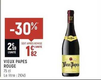 Spar Vieux papes rouge offre