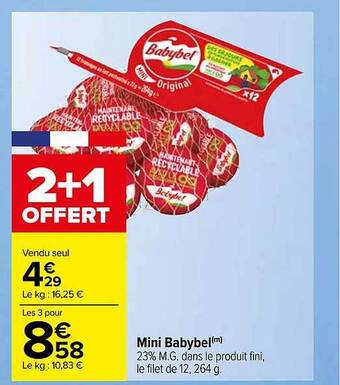 Carrefour Mini babybel offre