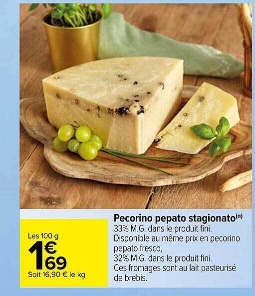 Promo Pecorino pepato stagionato chez Carrefour
