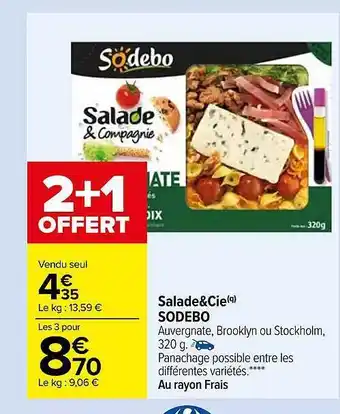 Carrefour Salade & cie sodebo offre