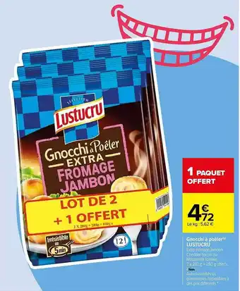Carrefour Gnocchi à poêler lustucru offre