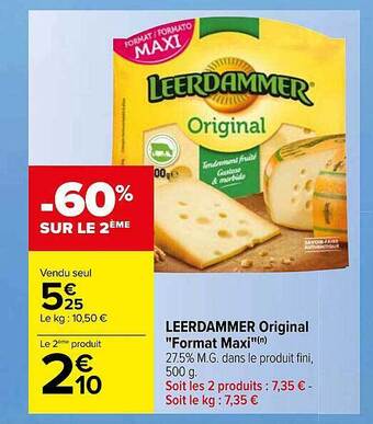 Carrefour Leerdammer original offre