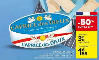 Carrefour Caprice des dieux offre