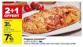Carrefour Fougasse emmental offre