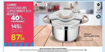 Gamme autocuiseurs clipso minut éco respect