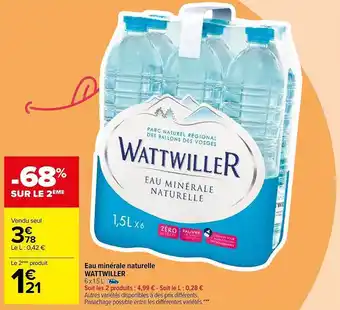 Carrefour Eau minérale naturelle wattwiller offre