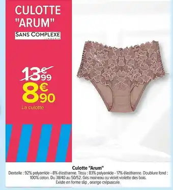 Carrefour Culotte offre