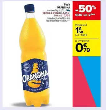 Carrefour Soda orangina offre