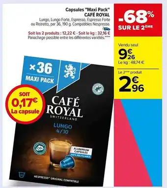Carrefour Capsules offre