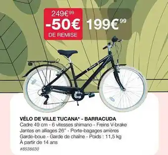 Costco Vélo de ville tucana - barracuda offre