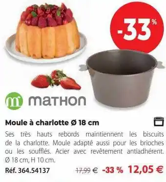 Moule Ă charlotte Ăž 18 cm mathon