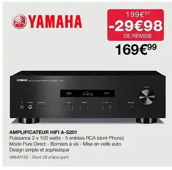 Amplificateur hifi a-s201 yamaha