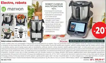 Mathon Robot cuiseur multifonction 4,5l mathon offre