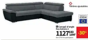 Conforama Canapé d'angle fixe antero 2 offre