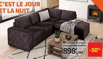 Conforama Canapé d`angle convertible halden offre