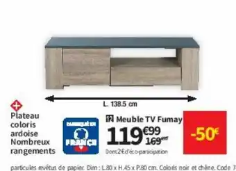 Conforama Meubles tv fumay offre