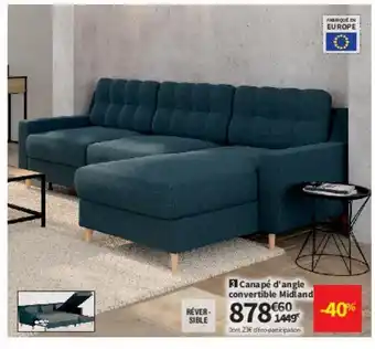 Conforama Canapé d`angle convertible midland offre