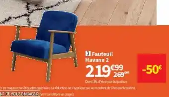 Conforama Fauteuil havana 2 offre