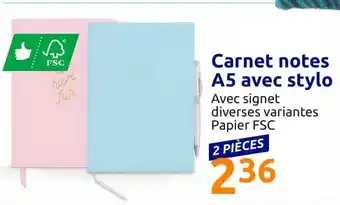 Carnet Notes A5 Avec Stylo