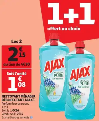 Auchan Supermarché Nettoyant ménager désinfectant AJAX offre