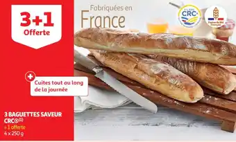 Auchan Supermarché 3 baguettes saveur CRC offre