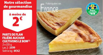 Auchan Supermarché Parts de flan filière auchan cultivons le bon offre