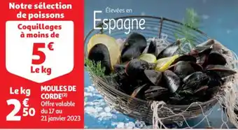 Auchan Supermarché Moules de corde offre
