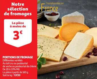 Auchan Supermarché Portions de fromage offre