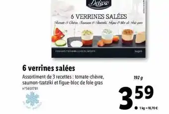 Lidl 6 Verrines Salées offre