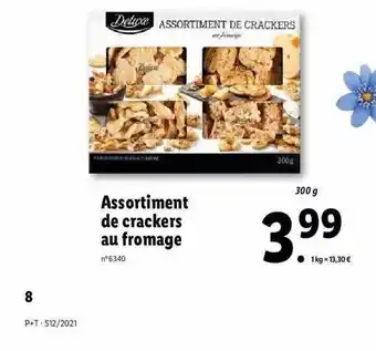 Lidl Assortiment De Crackers Au Fromage Deluxe offre