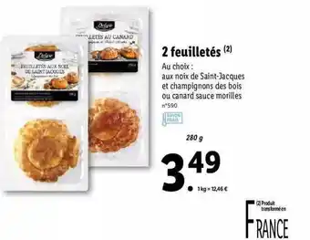Lidl 2 Feuilletés Deluxe offre