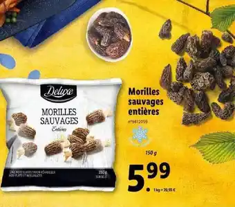 Lidl Morilles Sauvages Entières Deluxe offre