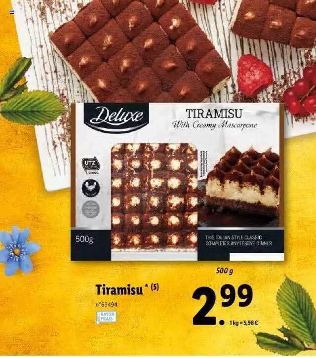 Promo Tiramisu Deluxe Chez Lidl