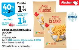 Auchan Supermarché Frites classic surgelées auchan offre