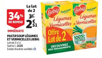 Auchan Supermarché Pasta'soup légumes et vermicelles liebig offre