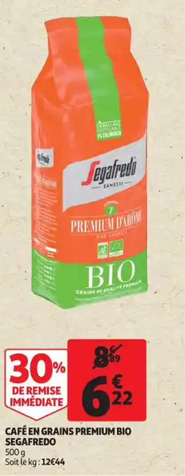 Auchan Supermarché Café en grains premium bio segafredo offre