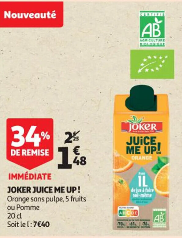 Promo Joker juice me up! chez Auchan Supermarché