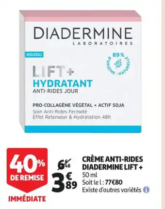 Auchan Supermarché Crème anti-rides diadermine lift+ offre