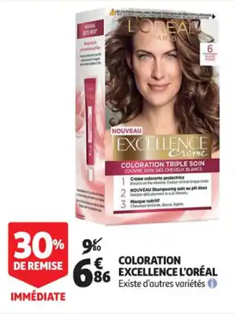 Auchan Supermarché Coloration excellence l'oréal offre