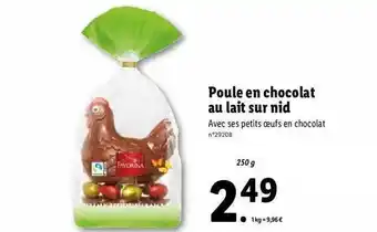 Lidl Poule En Chocolat Au Lait Sur Nid Favorina offre