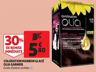 Auchan Supermarché Coloration marron glacé olia garnier offre