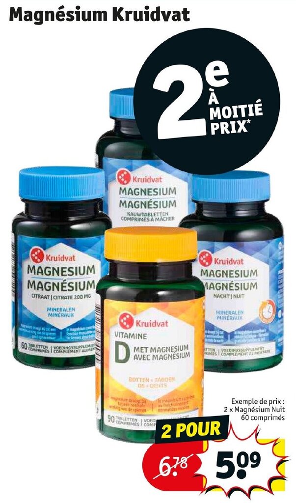 Promo Magnésium kruidvat chez Kruidvat
