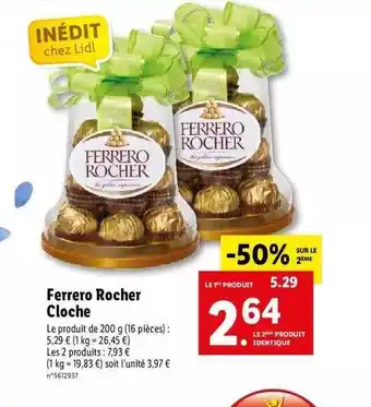 Lidl Ferrero Rocher Cloche offre