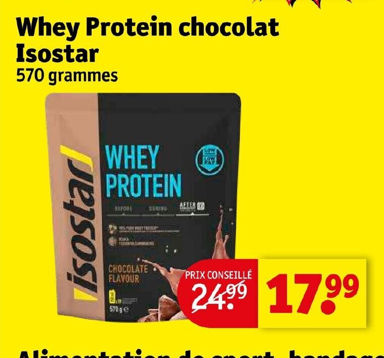 Promo Whey Protein Chocolat Isostar chez Kruidvat