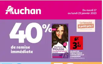 Auchan Coloration Perfect Mousse Chatain Chocolat Schwarzkopf offre