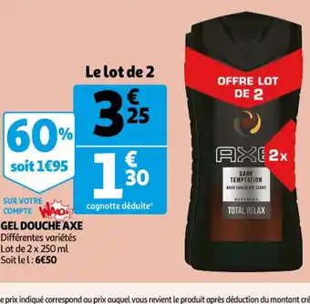 Auchan Gel douche Axe offre