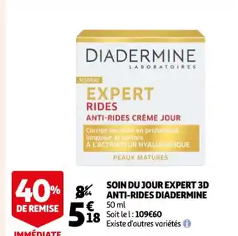 Auchan Soin Du Jour Expert 3D anti-Rides Diadermine offre